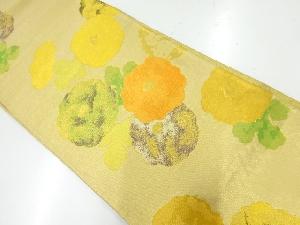 リサイクル　万寿菊模様織出し袋帯